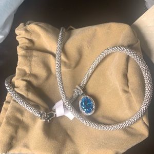 Blue QVC Stone Jewelry